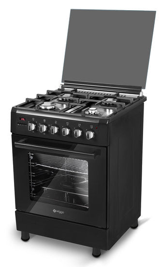 Wiggo WO-E607R(BB) Serie 7 - Gasfornuis - Zwart