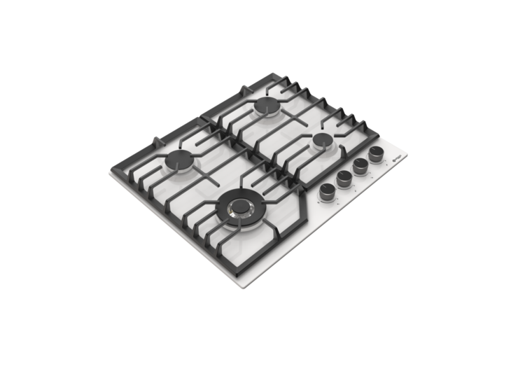 Wiggo WH-G634RL(W) - Inbouw gaskookplaat met Wok - 60cm - Wit