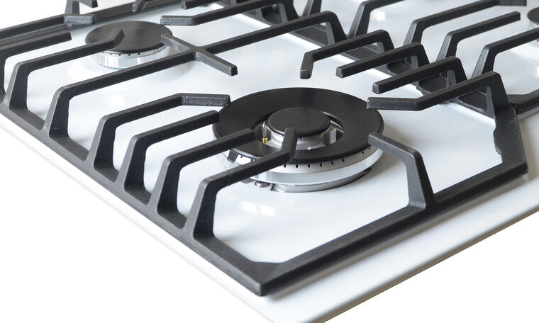 Wiggo WH-G634RL(W) - Inbouw gaskookplaat met Wok - 60cm - Wit