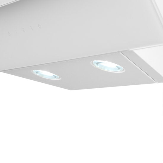 Wiggo WE-E923G(W) - Schuine Afzuigkap - 90cm - Wit Dubbel Glas