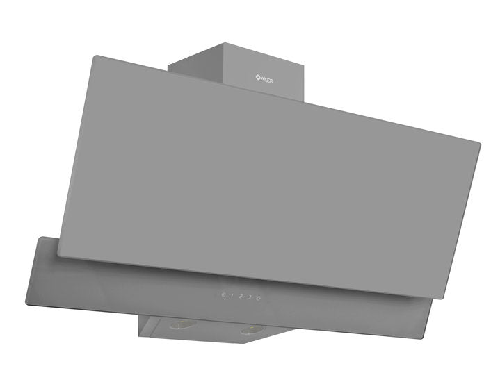 Wiggo WE-E923G(G) - Schuine Afzuigkap - 90cm - Grijs Dubbel Glas
