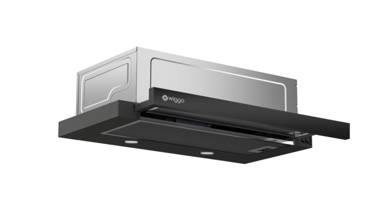 Wiggo WE-E632ER(B) Vlakscherm afzuigkap - Zwart - 60 cm