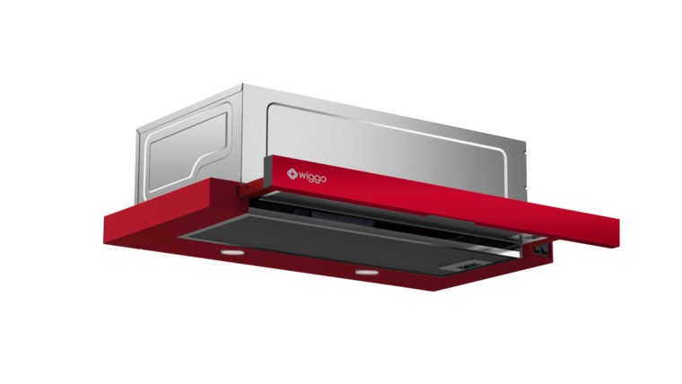 Wiggo WE-E632ER(R) Vlakscherm afzuigkap - Rood - 60 cm