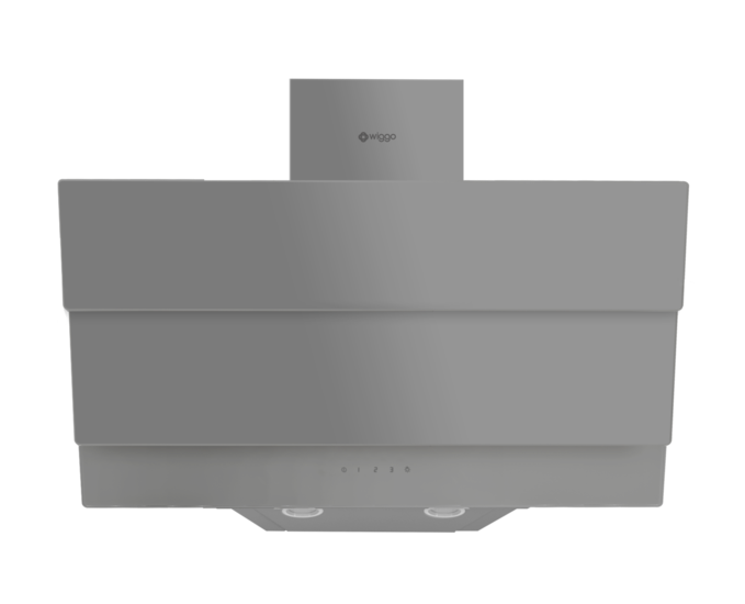 Wiggo WE-E633G(G) - Schuine Afzuigkap - 60cm - Grijs Triple Glas