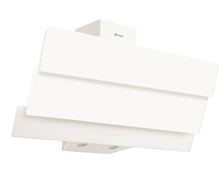 Wiggo WE-E933G(C) - Schuine Afzuigkap - 90cm - Creme Triple Glas