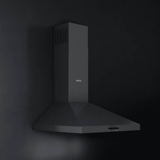 Wiggo WE-E543R(BB) - Wandschouw Afzuigkap - 50cm - Zwart