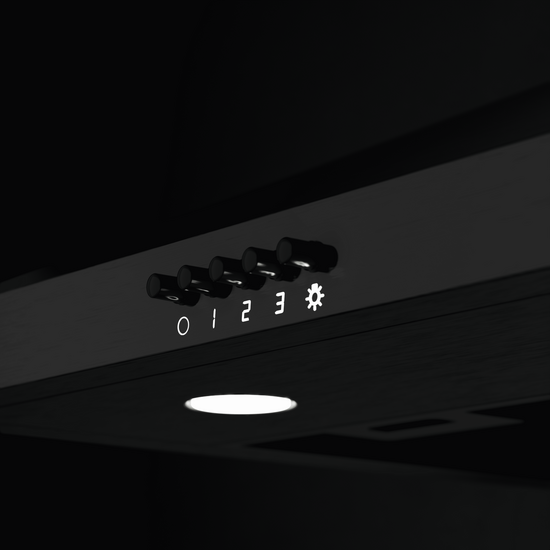 Wiggo WE-E543R(BB) - Wandschouw Afzuigkap - 50cm - Zwart