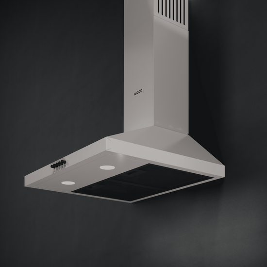 Wiggo WE-E543R(CB) - Wandschouw Afzuigkap - 50cm - Créme