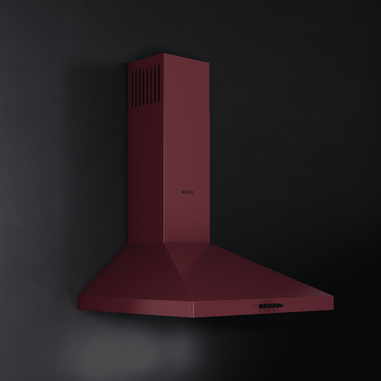 Wiggo WE-E543R(RB) - Wandschouw Afzuigkap - 50cm - Rood