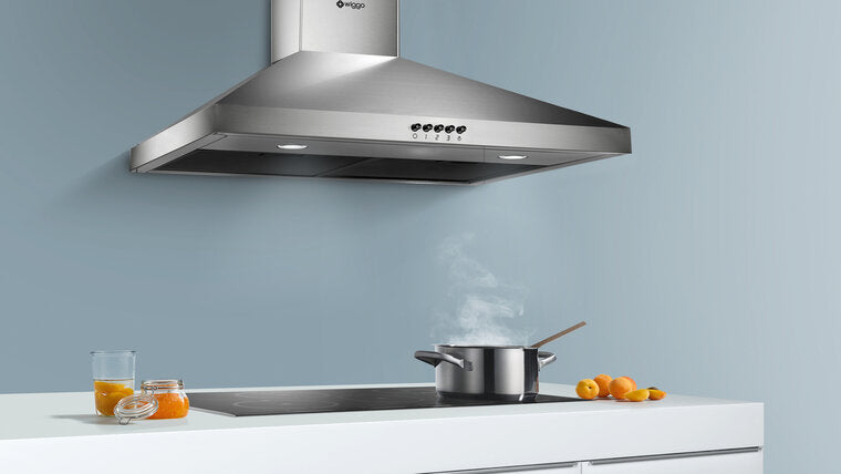 Wiggo WE-E943R(XB) - Wandschouw Afzuigkap - 90cm - Rvs
