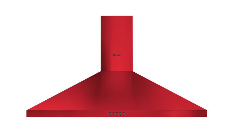 Wiggo WE-E943R(RB) - Wandschouw Afzuigkap - 90cm - Rood