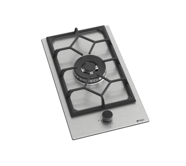 Wiggo WH-G331RD(X) - Inbouw gaskookplaat met Wok - 30cm - Rvs