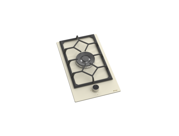 Wiggo WH-G331RD(C) - Inbouw gaskookplaat met Wok - 30cm - Creme