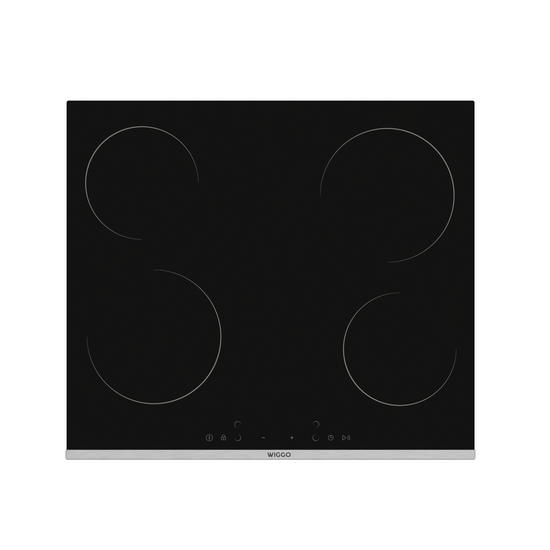 Wiggo WH-E674GC(B) - Keramisch kookplaat 4 pitten - 60cm - Zwart