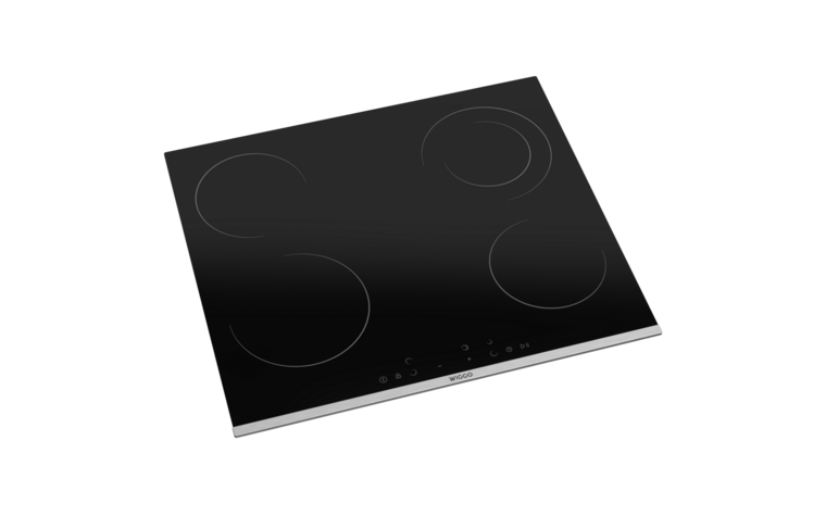Wiggo WH-E675GC(B) - Keramisch kookplaat 4 pitten - 60cm - Zwart
