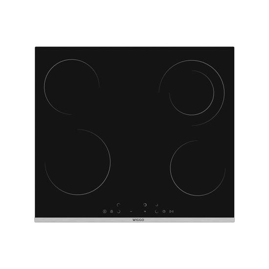 Wiggo WH-E675GC(B) - Keramisch kookplaat 4 pitten - 60cm - Zwart