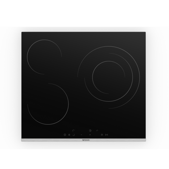 Wiggo WH-E673GC(B) - Keramisch kookplaat 3 pitten - 60cm - Zwart