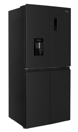 Wiggo WR-MD18(DX) - Amerikaanse Koelkast - No Frost - Water Dispenser - Met Display - Super Freeze - 419 Liter - Zwart