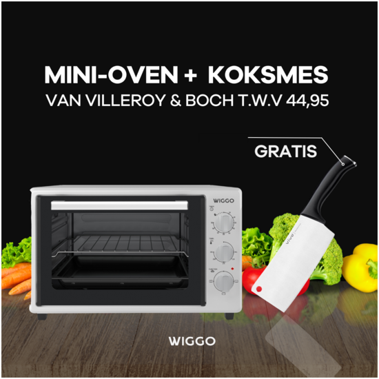 Wiggo WMO-E353(W) - Vrijstaande oven - 35 liter - Wit