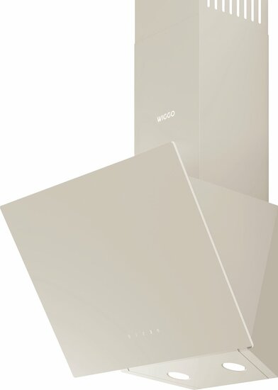 Wiggo WE-D531G(C) - Schuine Afzuigkap - 50cm - Creme Glas
