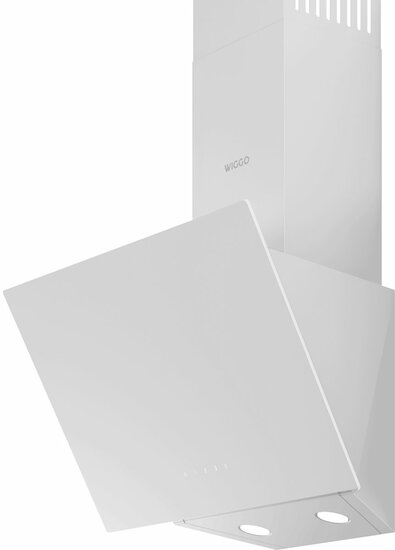 Wiggo WE-D531G(W) - Schuine Afzuigkap - 50cm - Wit Glas