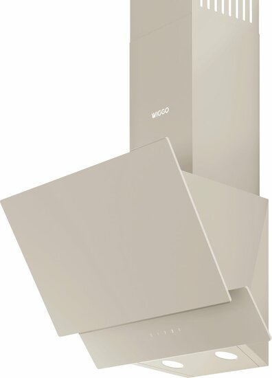 Wiggo WE-D532G(C) - Schuine Afzuigkap - 50cm - Creme Dubbel Glas