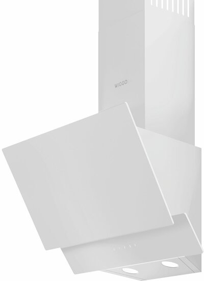 Wiggo WE-D532G(W) - Schuine Afzuigkap - 50cm - Wit Dubbel Glas