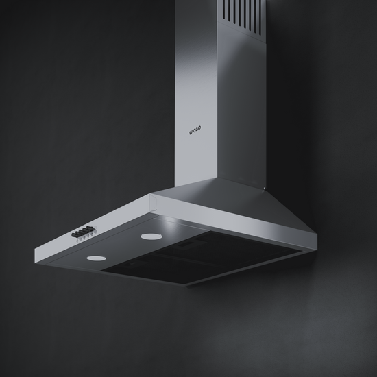 Wiggo WE-C530P(G) - Wandschouw Afzuigkap - 50cm - Grijs