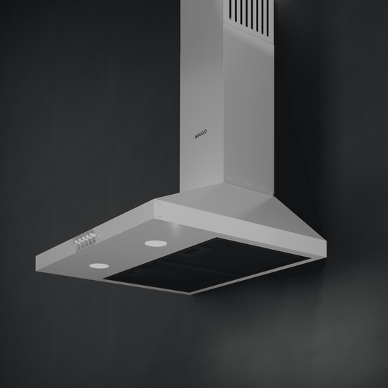 Wiggo WE-C530P(W) - Wandschouw Afzuigkap - 50cm - Wit