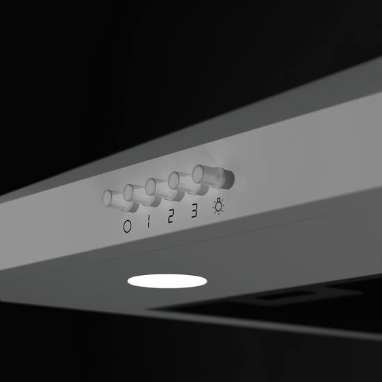 Wiggo WE-C530P(W) - Wandschouw Afzuigkap - 50cm - Wit