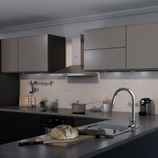 Wiggo WE-A630P(X) - Wandschouw Afzuigkap - 60cm - Rvs