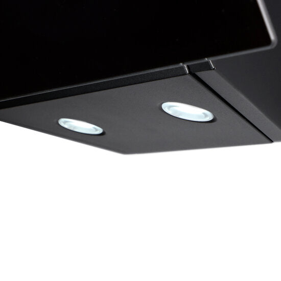 Wiggo WE-D631G(B) - Schuine Afzuigkap - 60cm - Zwart Glas