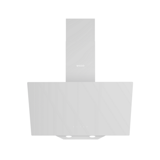 Wiggo WE-D631G(W)- Schuine Afzuigkap - 60cm - Wit Glas