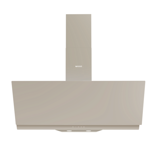 Wiggo WE-D932G(C) - Schuine Afzuigkap - 90cm - Creme Dubbel Glas