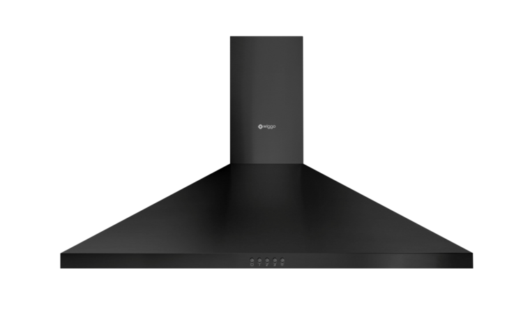 Wiggo WE-C930P(B) - Wandschouw Afzuigkap - 90cm - Zwart