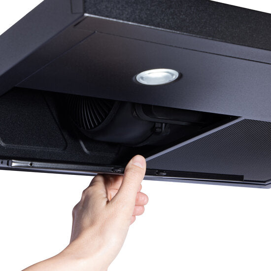 Wiggo WE-C930P(B) - Wandschouw Afzuigkap - 90cm - Zwart