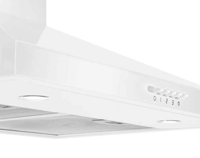 Wiggo WE-C930P(W) - Wandschouw Afzuigkap - 90cm - Wit