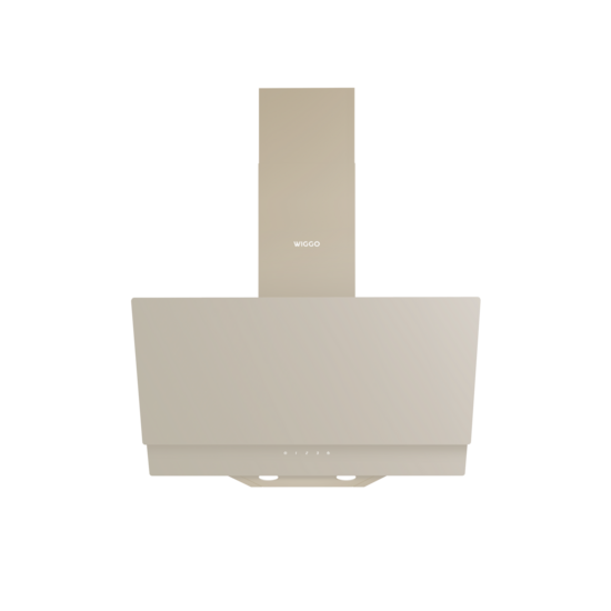 Wiggo WE-A642G(C)- Schuine Afzuigkap - 60cm - Creme Glas