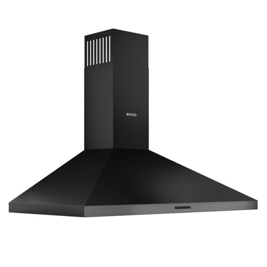Wiggo WE-A930P(B) - Wandschouw Afzuigkap - 90cm - Zwart