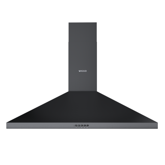 Wiggo WE-A930P(B) - Wandschouw Afzuigkap - 90cm - Zwart