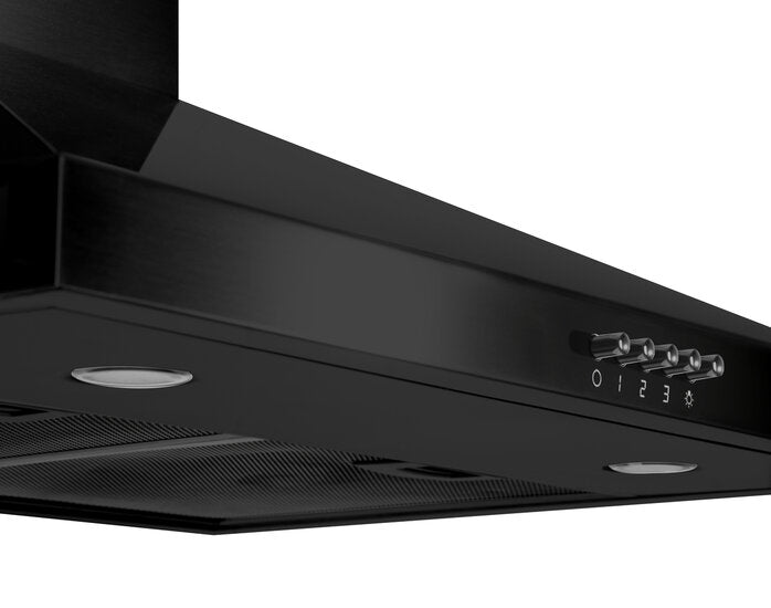 Wiggo WE-A930P(B) - Wandschouw Afzuigkap - 90cm - Zwart
