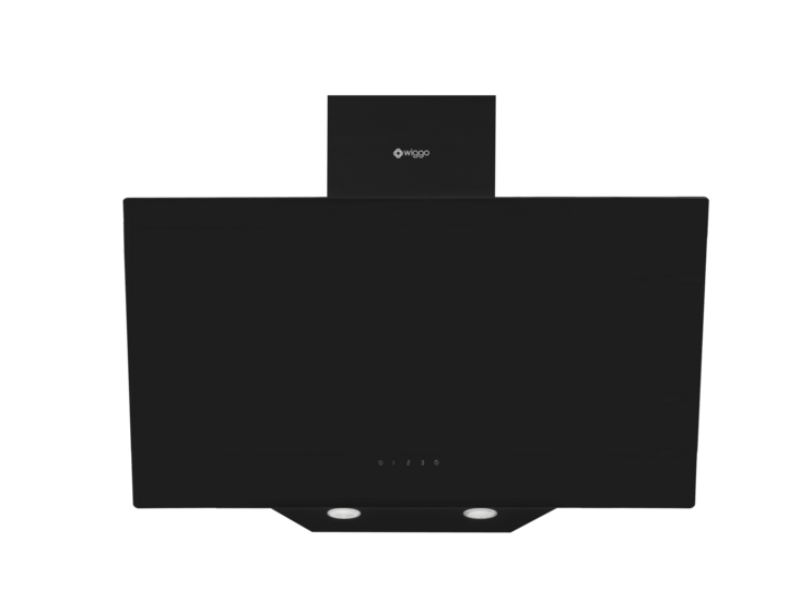 Wiggo WE-A941G(B) - Schuine Afzuigkap - 90cm - Zwart Glas
