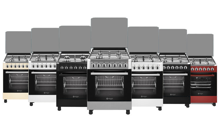 Wiggo WO-E607B(BX) Serie 7 - Gasfornuis - Zwart Rvs