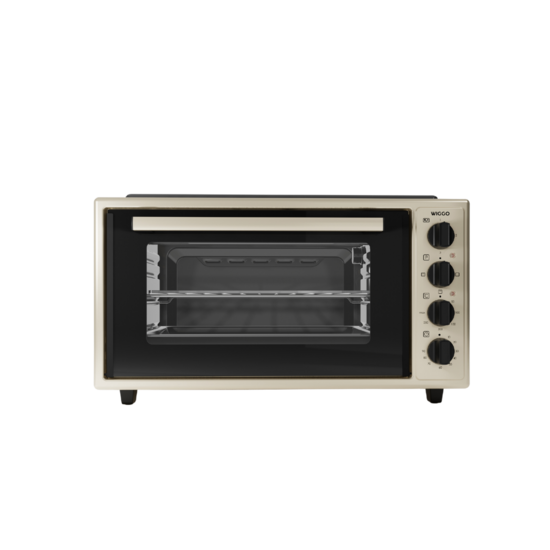 Wiggo WMO-E4562H(C) - Vrijstaande oven met kookplaat - 45 liter - Creme
