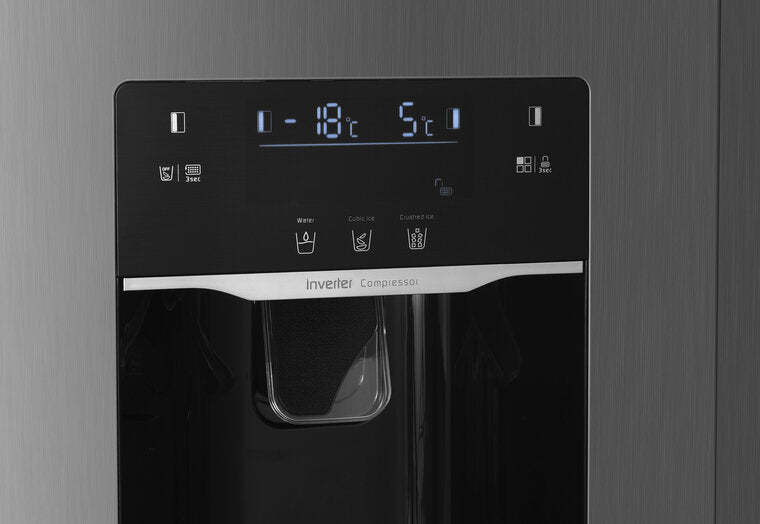 Wiggo WR-SBS18IME(X) - Amerikaanse Koelkast - No Frost - Water Dispenser - Met Display - Super Freeze - 513 Liter - Rvs