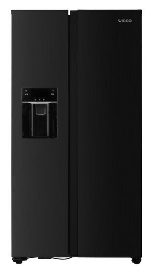 Wiggo WR-SBS18IME(DX) - Amerikaanse Koelkast - No Frost - 2 deuren - Water Dispenser - Display - Super Freeze - 513 Liter - Zwart