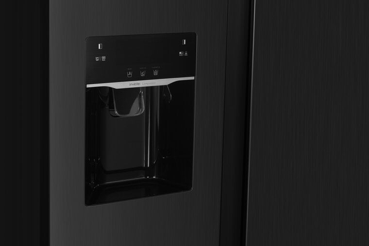 Wiggo WR-SBS18IME(DX) - Amerikaanse Koelkast - No Frost - 2 deuren - Water Dispenser - Display - Super Freeze - 513 Liter - Zwart