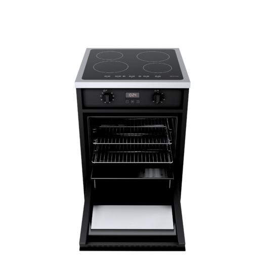 Wiggo WIO-E621A(BX) - Freestanding - Induction - Oven - 60cm - Zwart Inox