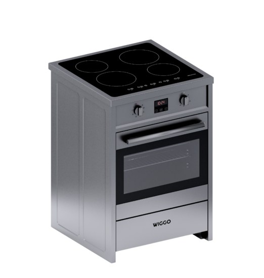 Wiggo WIO-E621A(XX) - Freestanding - Induction - Oven - 60cm - Inox