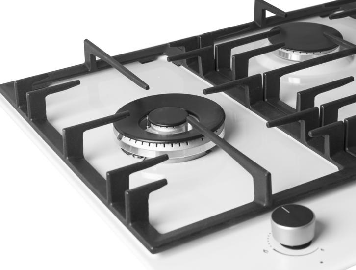 Wiggo WH-G935RR(W) - Inbouw gaskookplaat met Wok - 90cm - Wit